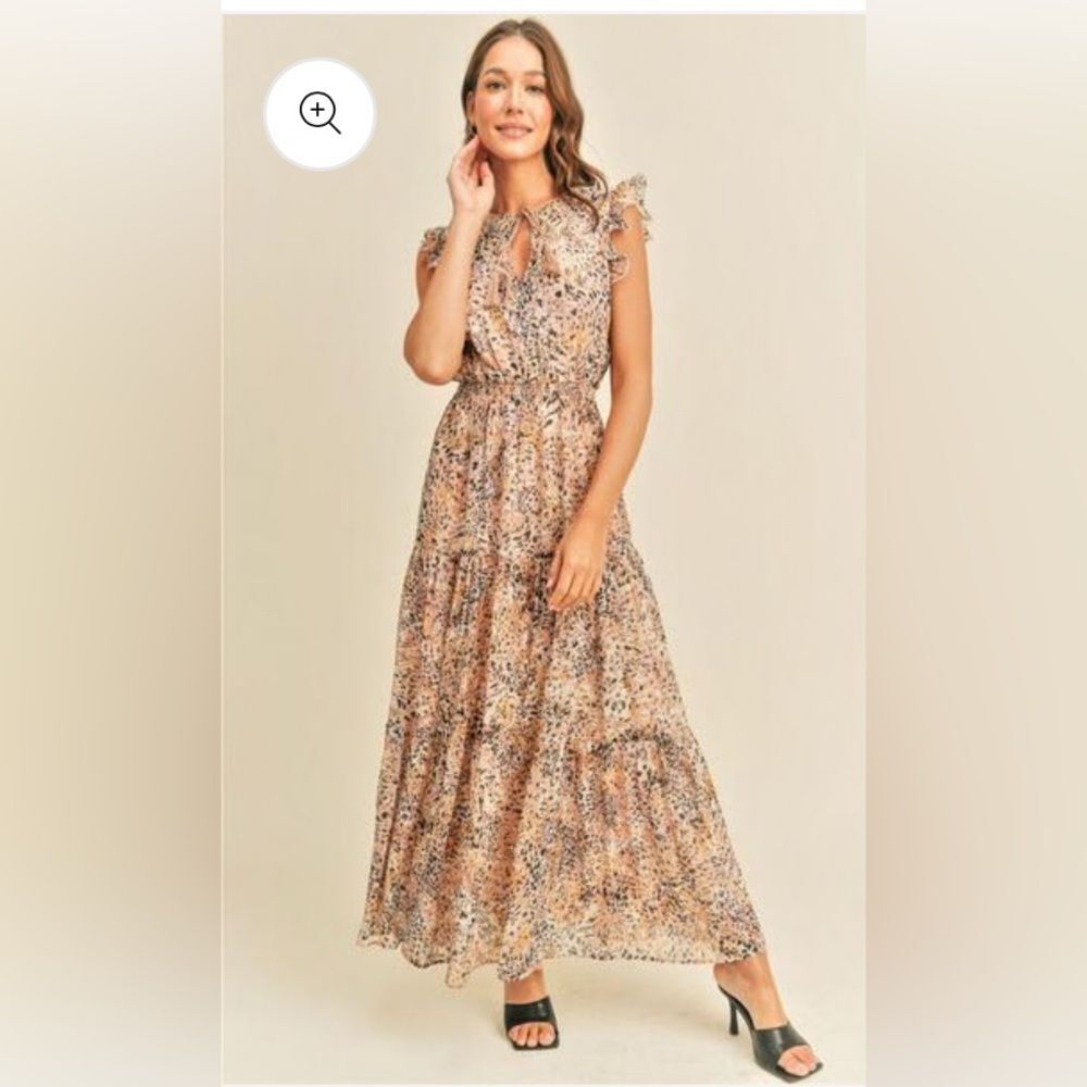 Reset The Rawr pink leopard print dress new with Tag size Medium